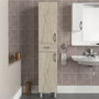 Hanah Home Mueble de Baño 2 Puertas 1 Cajón Selin Travertino Melamina 35x179x31.3cm